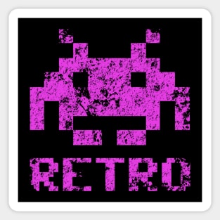 Retro Invader Sticker